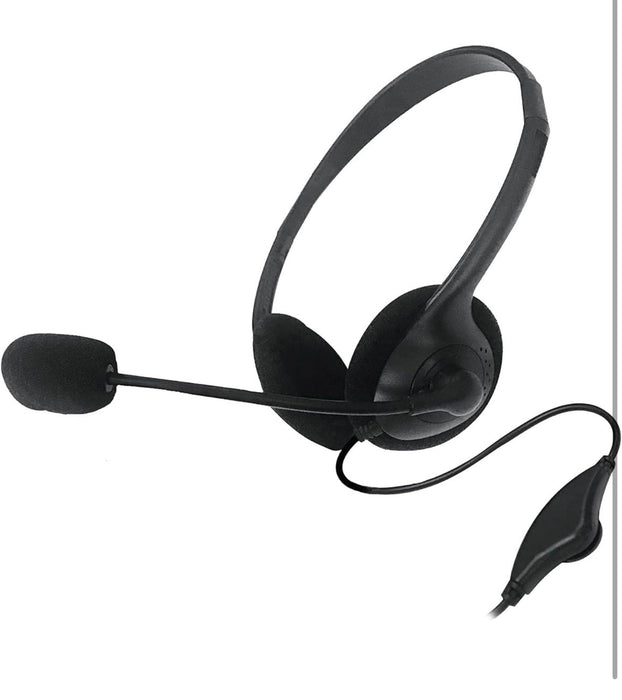 Maxell Headset with Boom Mic – 3.5mm to PC Y Adapter