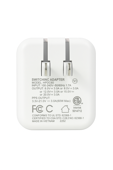 SCOSCHE USB-C 60W Power Delivery Wall Charger – White