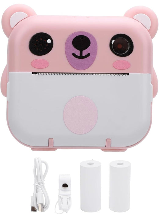 Children’s Instant Print Camera – Pink Bear Design