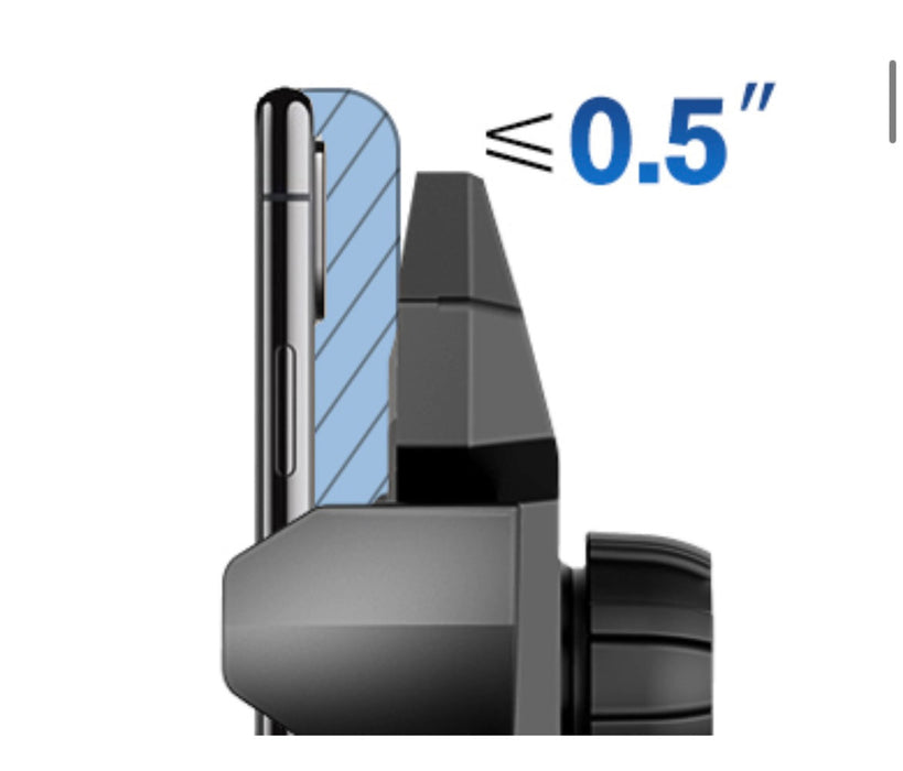 Close-up of a device with a stylus and measurement indicator showing 0.5 inches.