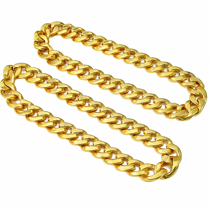 Gold Cuban Link Chain Necklace – Hip Hop Punk Style Jewelry