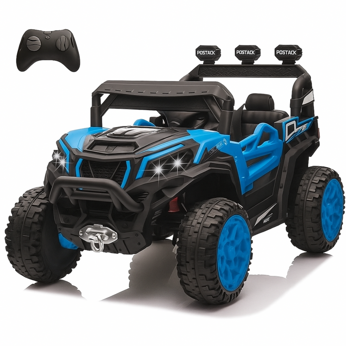 Kids Electric Ride-On Car with Remote Control โ 12V Battery Powered Truck (Blue, Red, White, Green)