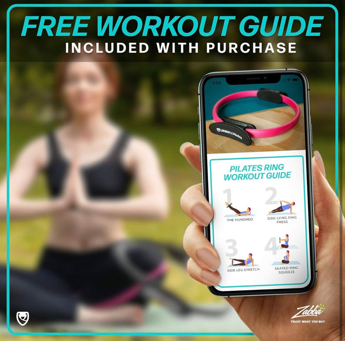 URBNFit Pilates Toning Ring – 12” Magic Circle with Dual Grip Foam Handles