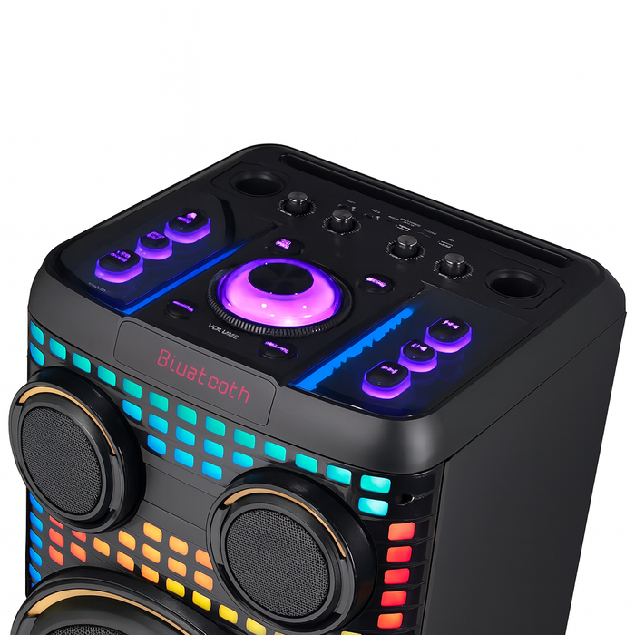 MT-1237 12”×3 Woofer Wireless Bluetooth Party Speaker with Dual Microphones – Wholesale