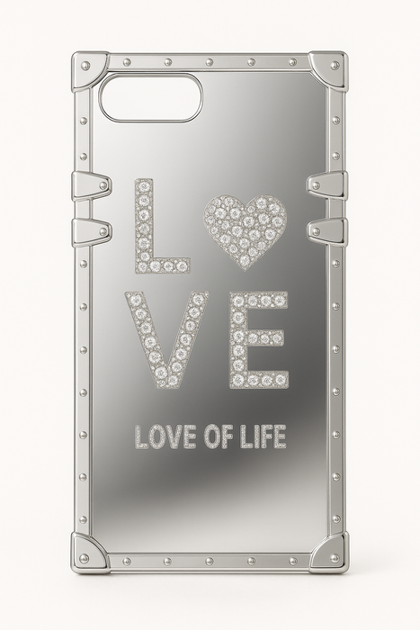 LOVE OF LIFE Crystal Letter Case – Mirror Box Frame Design