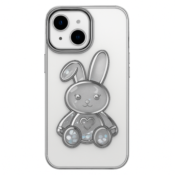Glitter Bunny Liquid Phone Case – iPhone 14 Plus