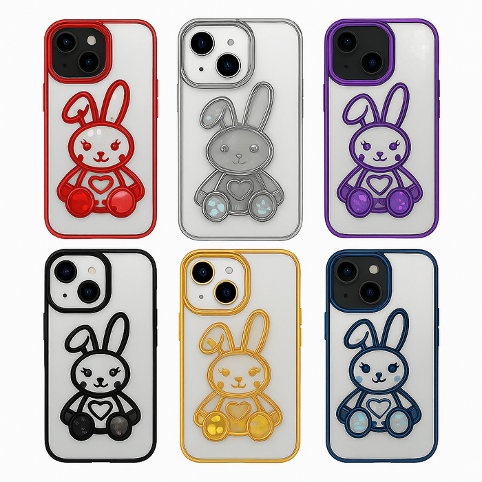 Glitter Bunny Liquid Phone Case – iPhone 14 Plus