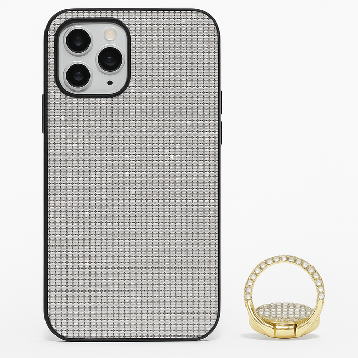 iPhone 11 Pro Rhinestone Glitter Case with Matching Ring Holder