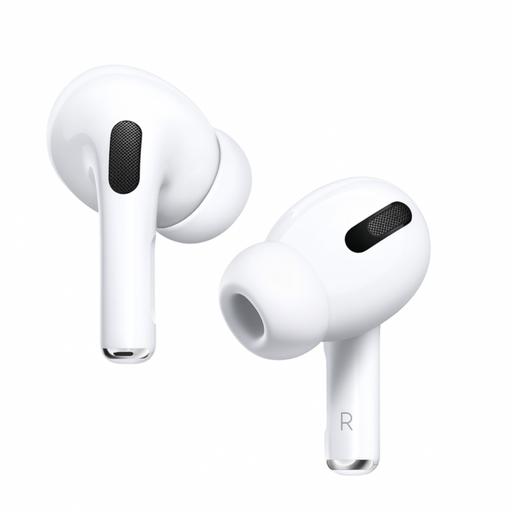 White wireless earbuds on a white background