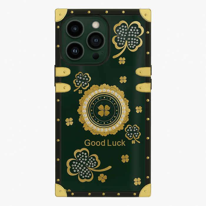 Luxury Clover Case with Ring Kickstand – iPhone 16 Pro