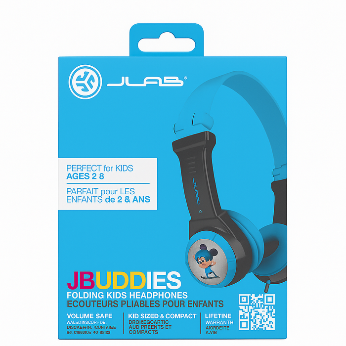 JLab JBuddies Folding Kids Headphones – Volume Safe & Compact