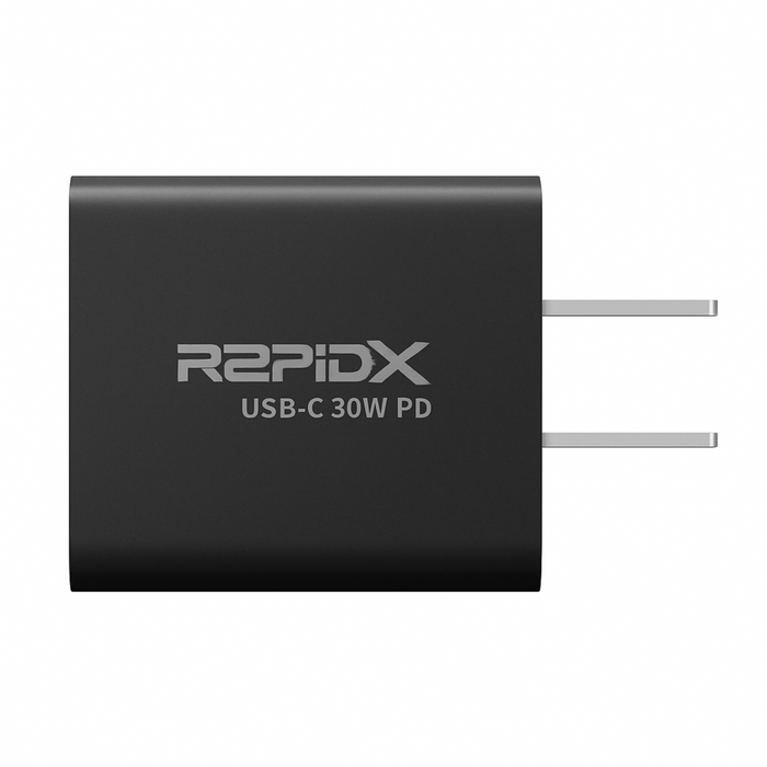 RapidX USB-C 30W PD Wall Charger – Black