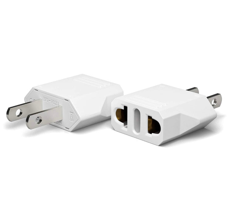 Rorneda US Plug Adapter – 6 Pack | EU to US Travel Adapter | 125V/250V 6A