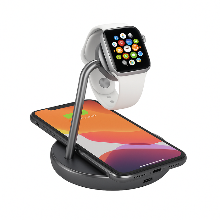 Cygnett ChargeBase 3-in-1 Wireless Charger – MagSafe-Compatible for iPhone, Apple Watch, and More
