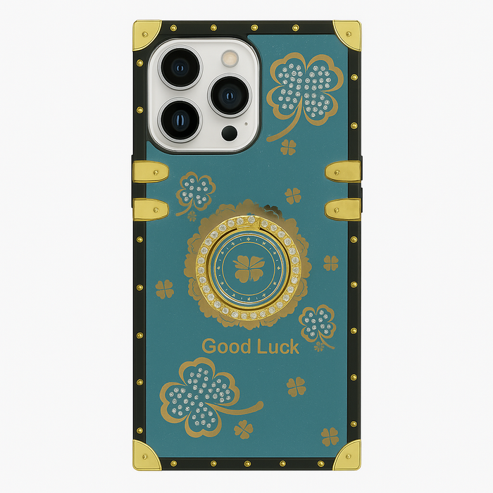 Luxury Clover Case with Ring Kickstand – iPhone 16 Pro