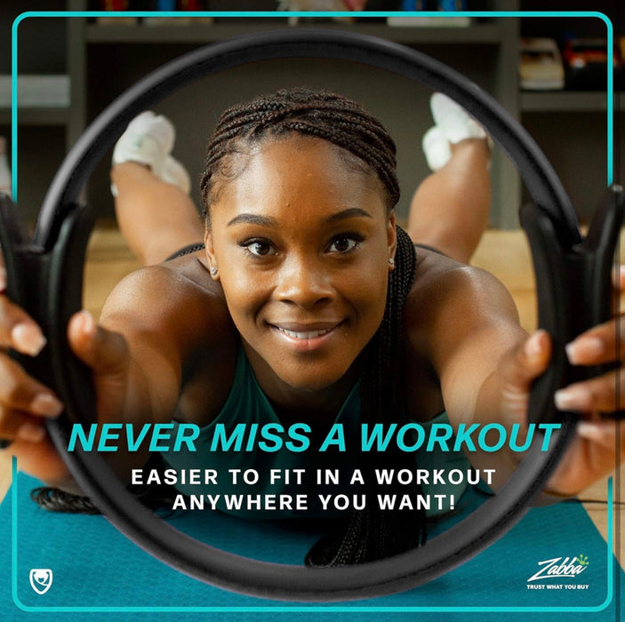 URBNFit Pilates Toning Ring – 12” Magic Circle with Dual Grip Foam Handles