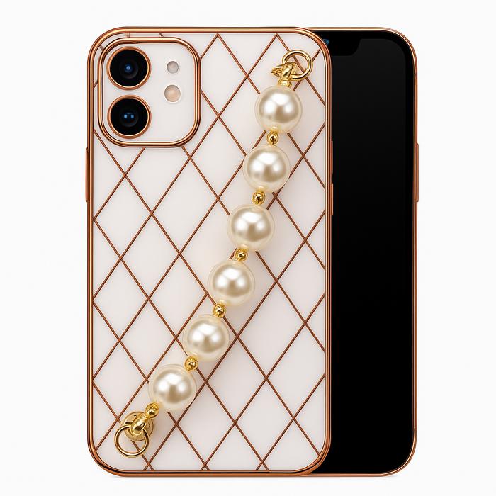 Luxury Pearl Chain Case - iPhone 12 Mini