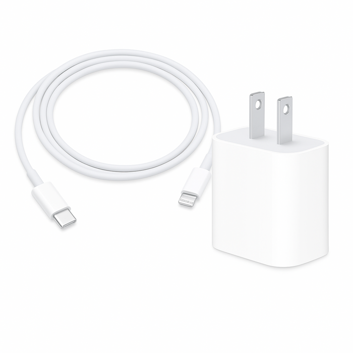 20W USB-C Power Adapter with USB-C to Lightning Cable – Fast Charging Kit
