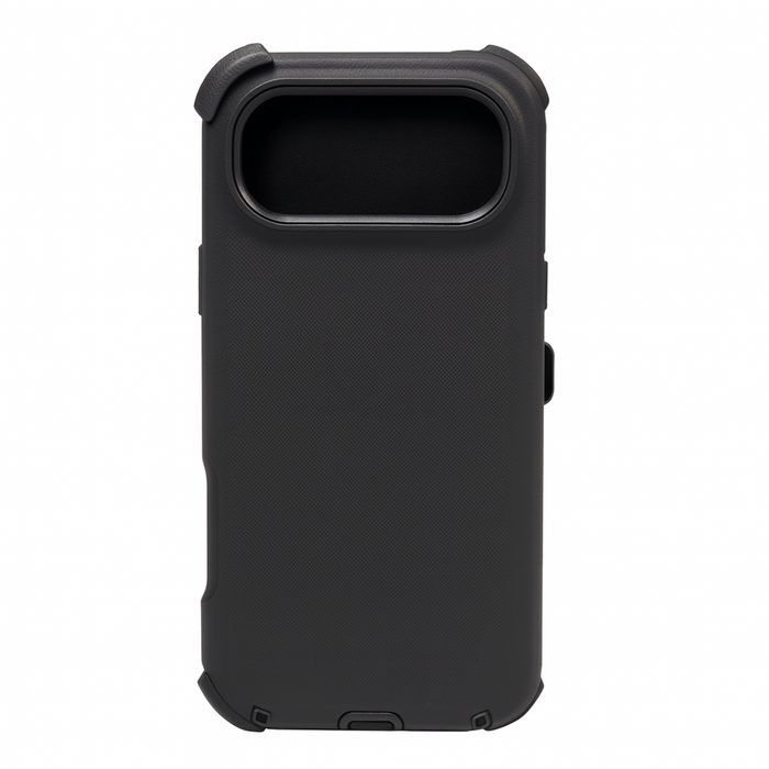 Black phone case on a white background