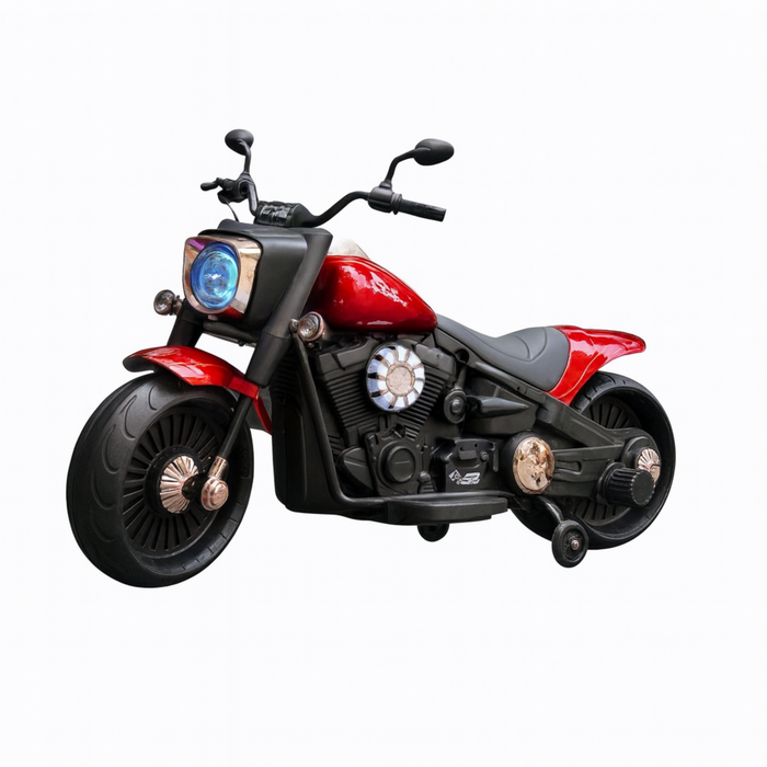 Children’s Electric Ride-On Motorcycle – Red & Silver