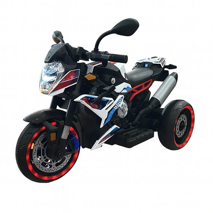 Kids Electric Ride-On Motorcycle – 3-Wheel Sport Bike with LED Wheels (Ages 3–8)