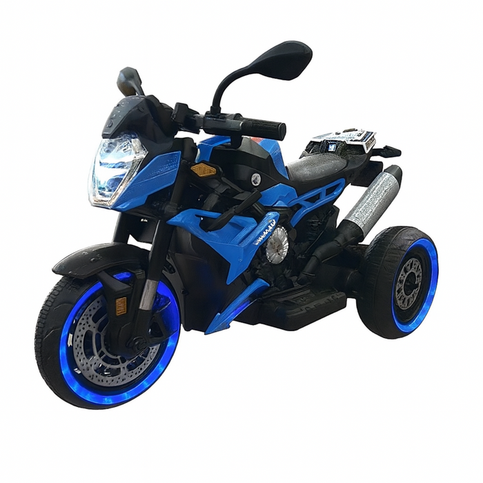 Kids Electric Ride-On Motorcycle – 3-Wheel Sport Bike with LED Wheels (Ages 3–8)
