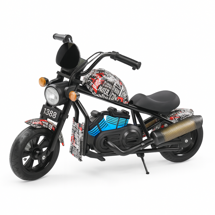 Kids Electric Motorcycle – Chopper Style, 2-Wheel Ride-On (Multiple Designs)