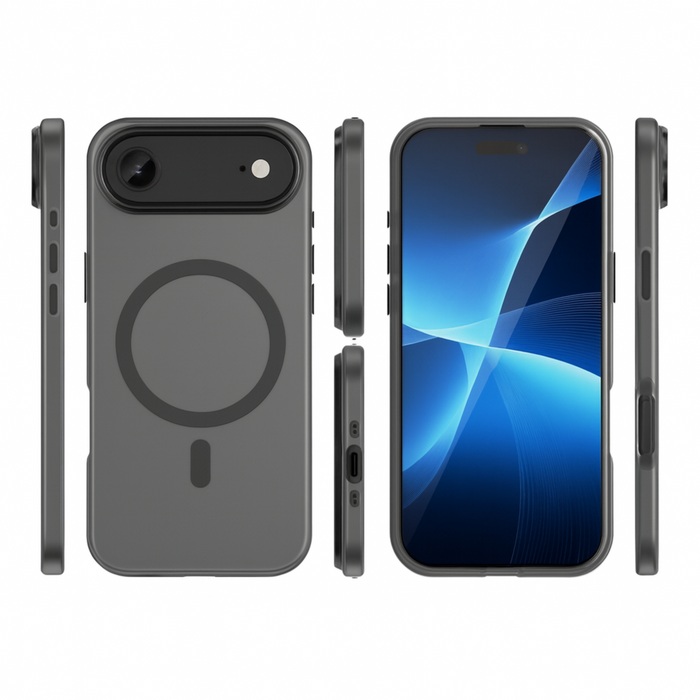 Heavy Duty Transparent Silicone Case with Electroplated Frame – Compatible with iPhone 17,17air,17pro,17pm Smartphones