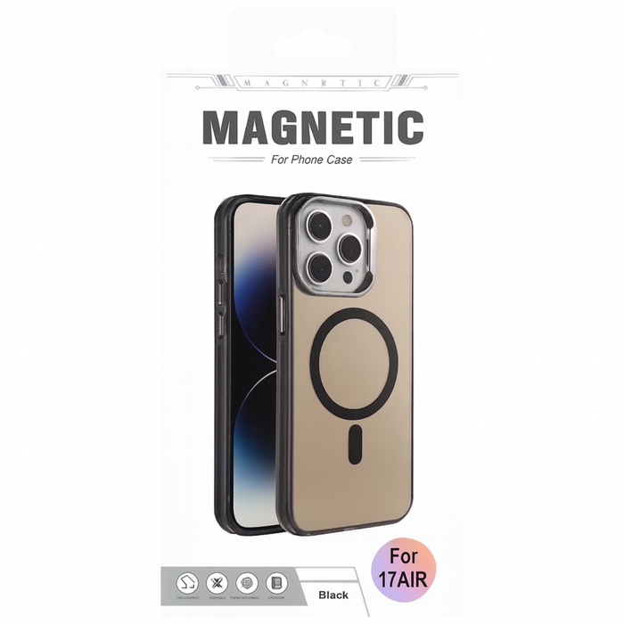 Heavy Duty Transparent Silicone Case with Electroplated Frame – Compatible with iPhone 17,17air,17pro,17pm Smartphones