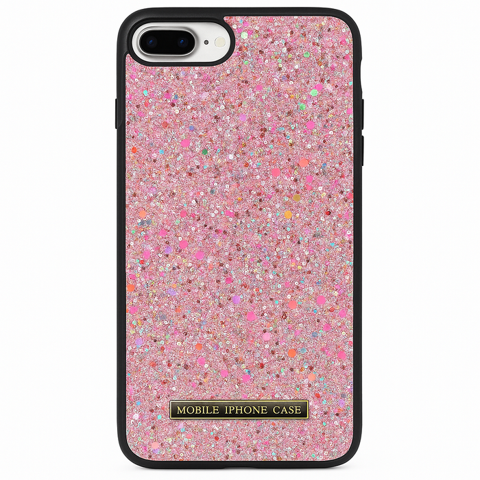 Glitter iPhone 7+/8+ Case - Pink Green & Orange Mix