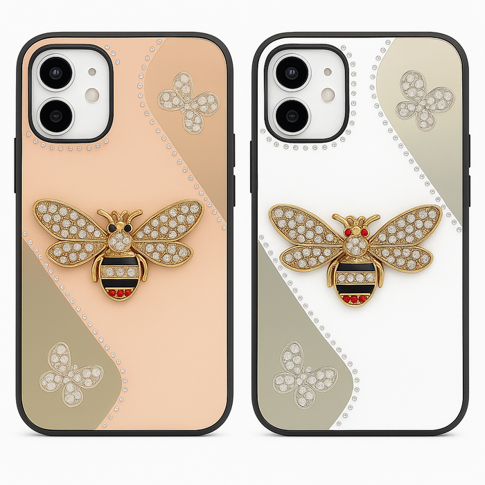 Luxury Bee & Flower Design iPhone Case for iPhone 12 Mini