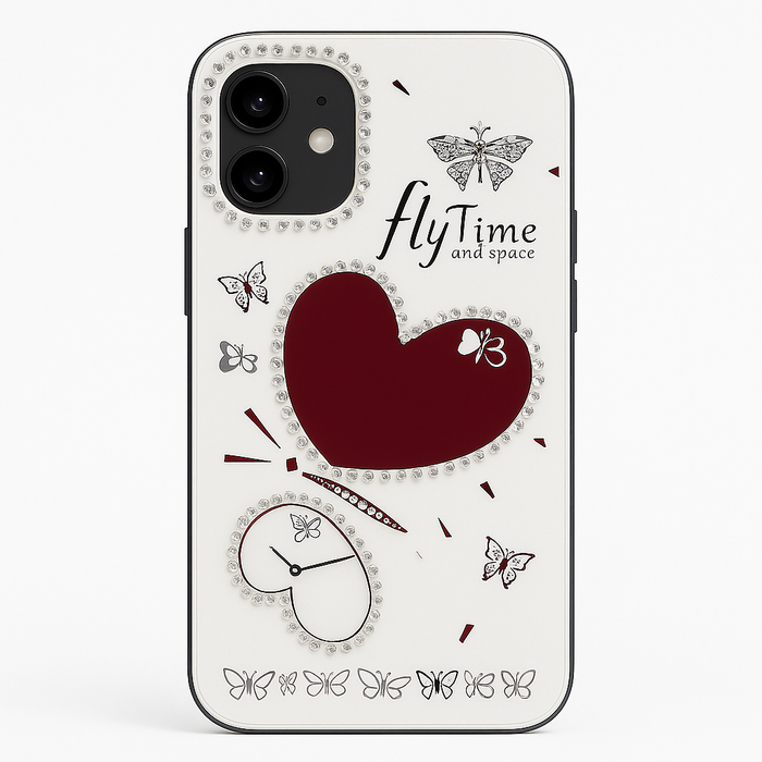 Heart-Shaped Butterfly Case for iPhone