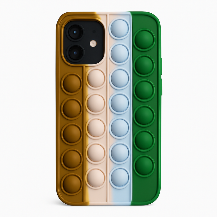 Pop-It Silicone Case for iPhone 12 Mini – Colorful Fidget Cover