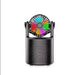 Portable fan with colorful blades on a white background