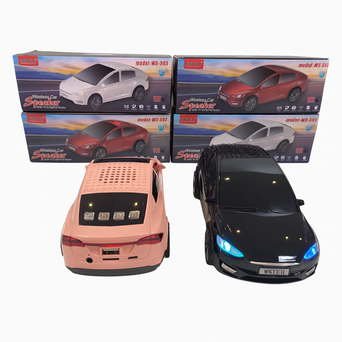 Wireless Car Speaker – Model WS-595 – Bluetooth, TF/USB/FM Radio – Multiple Colors