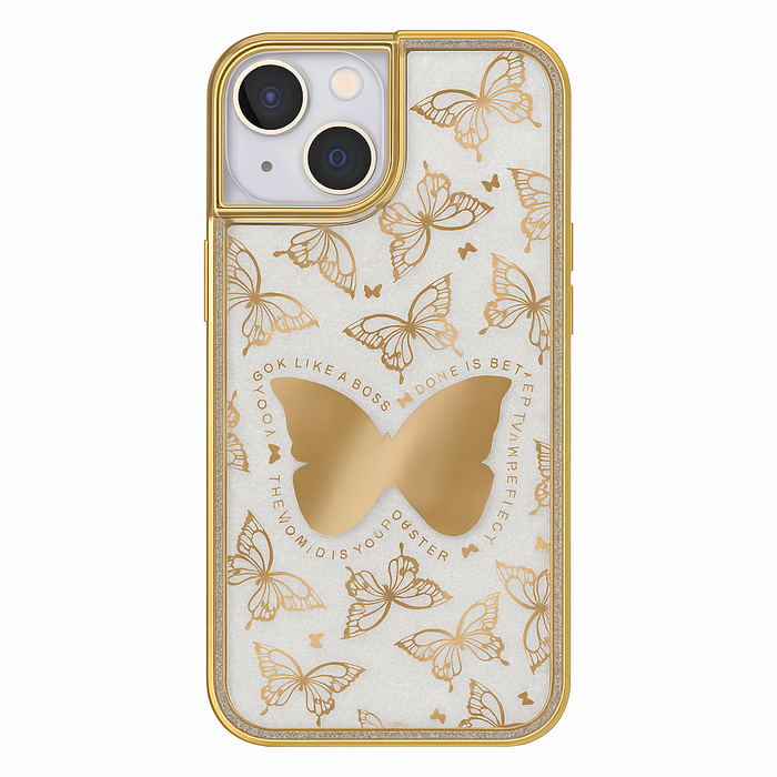 Butterfly Glitter Case for iPhone 14 Plus – 5 Colors