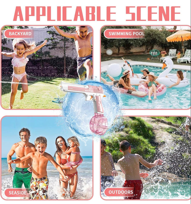 Collage of people enjoying water activities in various settings with text indicating applicable scenes.