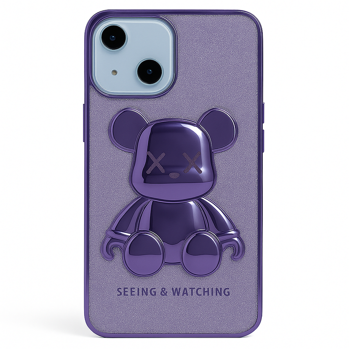 3D Bear Glitter Phone Case – iPhone Series