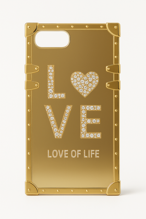 LOVE OF LIFE Crystal Letter Case – Mirror Box Frame Design