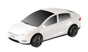 Model of a white car on a white background