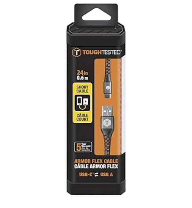 ToughTested Armor Flex cable packaging on a white background