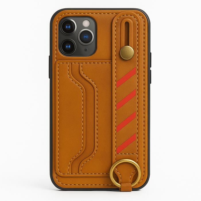 iPhone 11 Pro Max Leather Strap Case with Ring – Multiple Colors