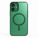 Green smartphone with MagSafe design on a white background