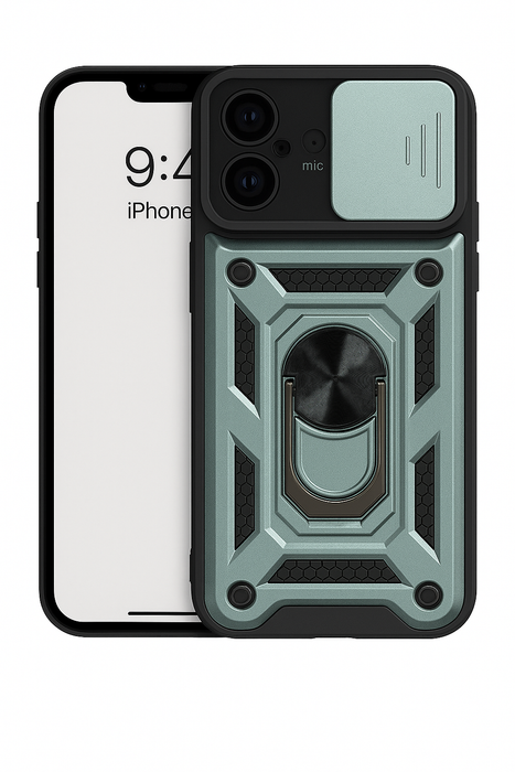 Heavy Duty Armor Case with Ring Kickstand – iPhone 16