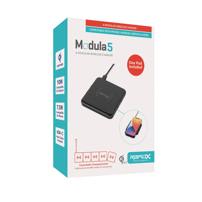 Modula5 Modular Wireless Charging Pad by RapidX – Qi-Certified