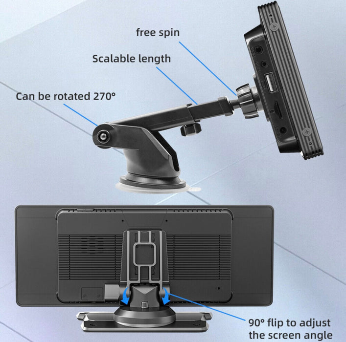 Portable Car Display – CarPlay & Android Auto | MirrorLink | Bluetooth | Backup Camera Support