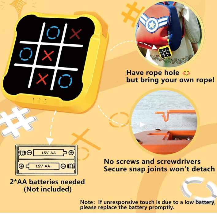 4-in-1 Electronic Tic Tac Toe Bolt Game – LED Light Puzzle for Kids & Families