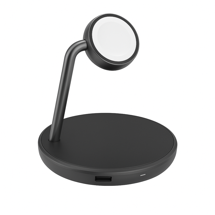 Cygnett ChargeBase 3-in-1 Wireless Charger – MagSafe-Compatible for iPhone, Apple Watch, and More