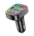 Car charger with Bluetooth speaker and digital display on a white background