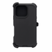 Black phone case with a textured finish on a white background